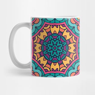 Colorful Oriental Rug Mandala Boho Pattern Mug